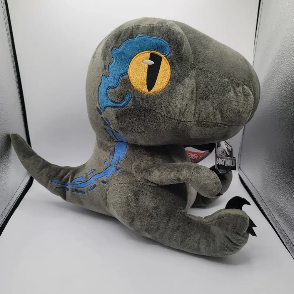 Jurassic World Blue Velociraptor Plush Stuffed Dinosaur Toy NWT Round 1 Exclusiv